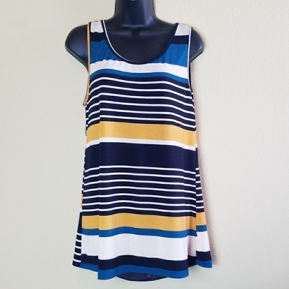 Blu Planet Striped Tank Top